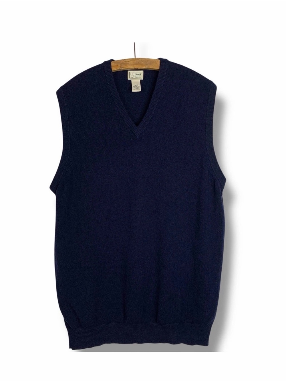 L.L. Bean Men's Navy V-Neck Sweater Vest